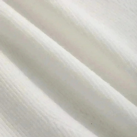 White Casual Women's Tight-Fitting Deformed Square Neck Knitted Top - Picture 10 of 10